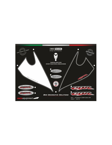 Kit graphique de protection frontale   CBR FACTORY RACING
