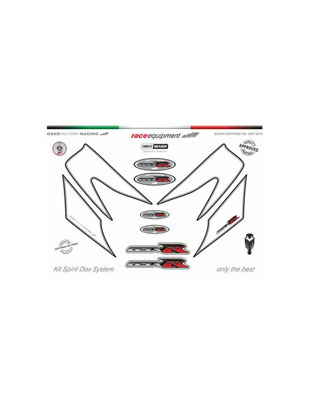 Kit graphique de protection frontale   GSXR FACTORY RACING