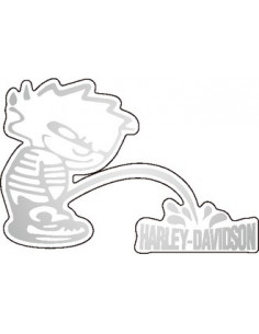 Déco moto "Enfant" marqué HARLEY DAVIDSON. 2 pièces. Argent