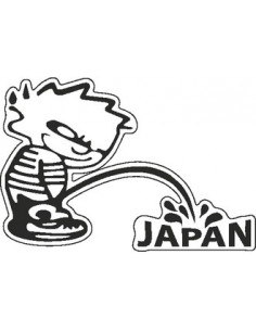 Déco moto "Enfant" marqué JAPAN. 2 pièces. Noir