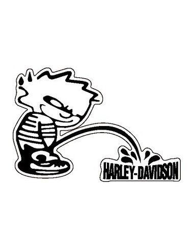 Déco moto "Enfant" marqué HARLEY DAVIDSON. 2 pièces. Noir