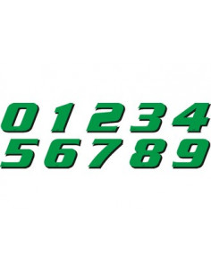 Déco moto NUMERO 0 DE COULEUR Vert