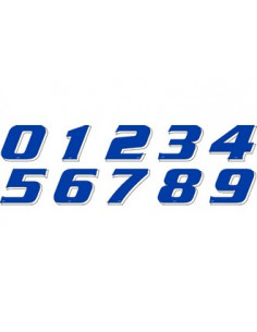 Déco moto NUMERO 8 DE COULEUR Bleu