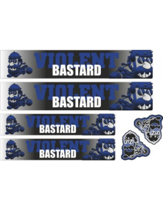 Kits Autocollants 6 pièces "VIOLENT BASTARD" Bleu