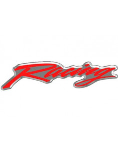Jeu d'Autocollants résinés "RACING" Rouge. (2 Pièces)