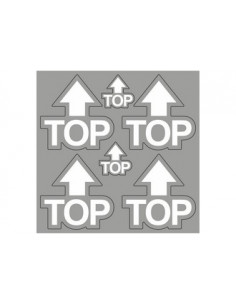Déco moto 6 pièces "TOP" Blanc 2