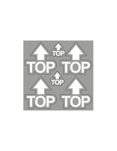 Déco moto 6 pièces "TOP" Blanc