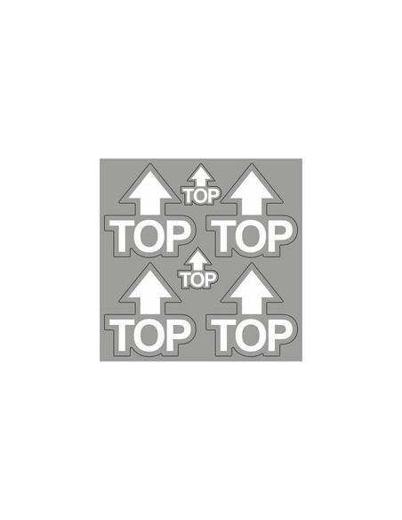 Déco moto 6 pièces "TOP" Blanc