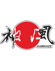Label déco moto "KAMIKAZE". 2 pièces.