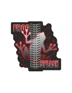 Label déco moto "GRENOUILLE SPLASH". 2 pièces.