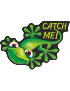 Label déco moto "LEZARD Vert". 2 pièces.