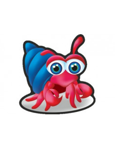 Label déco moto "BERNARD L'ERMITE". 2 pièces.