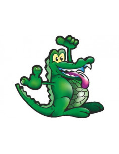 Label déco moto "CROCODILLE". 2 pièces.