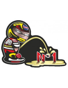 Label déco moto "MOTARD N°1". 2 pièces.