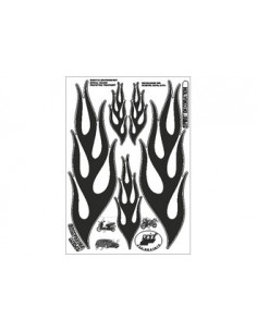 Kits Autocollants "SPIRIT DECORATION" forme FLAMME Noir.
