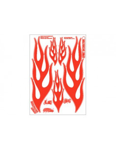 Kits Autocollants "SPIRIT DECORATION" forme FLAMME Rouge.