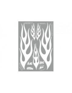 Kits Autocollants "SPIRIT DECORATION" forme FLAMME Blanc