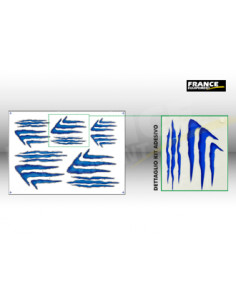 Kits Autocollants  STYLE TRAIT MONSTER" Bleu"