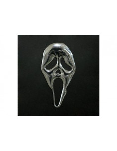 Label en 3D de forme SCREAM Argent. 1 pièce.