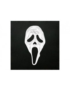 Label en 3D de forme SCREAM Blanc. 1 pièce.