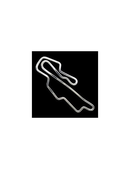 Label en 3D de forme Circuit Mugello Chrome. 1 pièce.