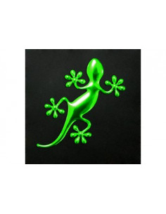 Label en 3D de forme LEZARD Vert. 1 pièce.