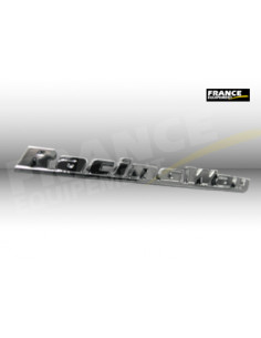 Label en 3D marqué "RACINGWAY" Chromé. 1 Pièce.