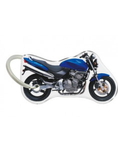 Porte-cléfs en Résine "HONDA HORNET BLEU" Format : 40x40mm