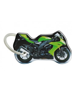 Porte-cléfs en Résine "KAWA ZX10R 2008" Format : 40x40mm