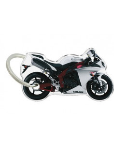 Porte-cléfs en Résine "YAMAHA R1 GRIS " Format : 40x40mm