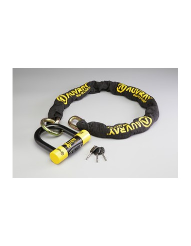 ANTIVOL AUVRAY CHAINE XTREM MEDIUM D.13,5 L.100cm + Cadenas