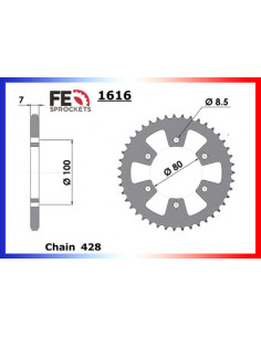50 TXLC sans amortisseur 43 Dents