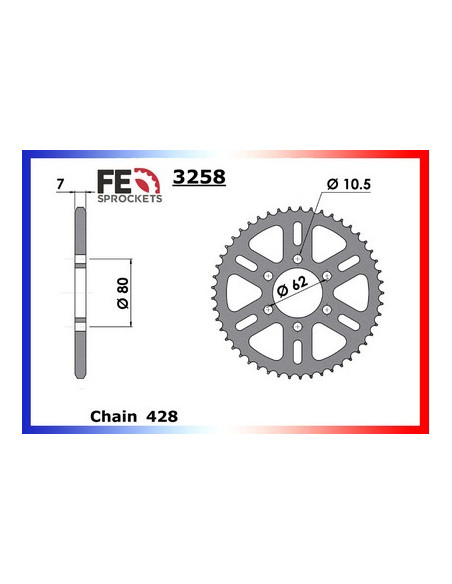 COUR AC DT125MX 50 428