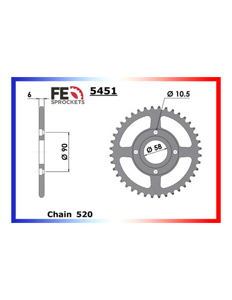COUR AC MTX125R '87/89 37 520