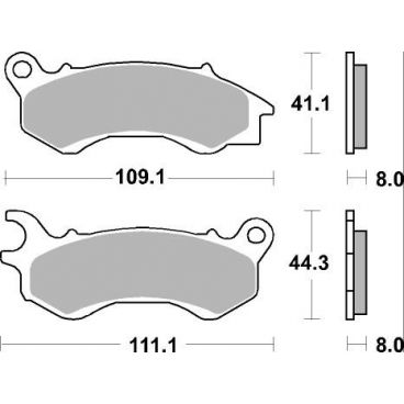 Plaquettes de frein scooter SBS Ceramic 205 HF