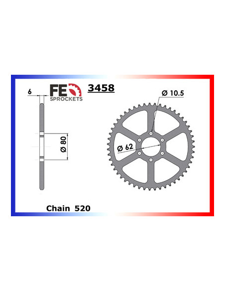 COUR AC YZ125 79 36 520