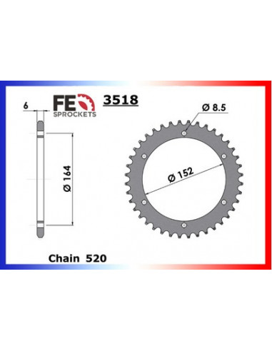 COUR AC XT500-XT400'81 46 520