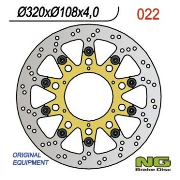 DISQUE DE FREIN NG BRAKE FLOTTANT AVANT GAUCHE