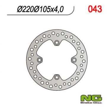 DISQUE DE FREIN NG BRAKE FIXE ARRIERE NG043