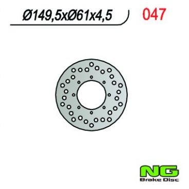 DISQUE DE FREIN NG BRAKE FIXE ARRIERE CENTRAL