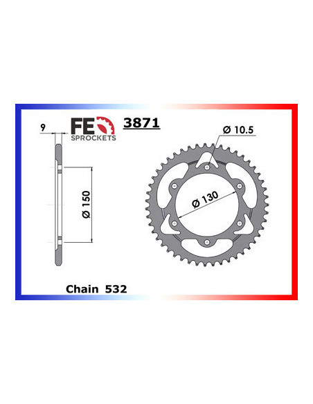 COUR AC FZR1000 '87/95 46 532