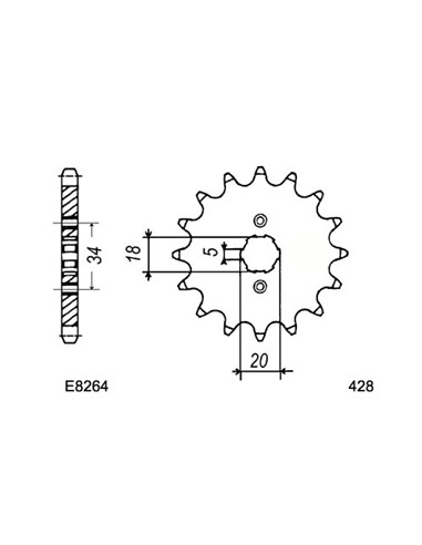 PIG HONDA CB125.K5/S 15 428