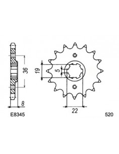 PIG HONDA XR350R '85/86 13 520