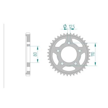 Kit chaine AFAM acier TRIUMPH 900 TROPHY pas 530 1994 à 1999