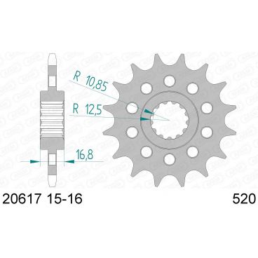 Pignon AFAM pour moto au pas de 520