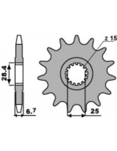 Pignon PBR acier standard 2168 - 520 2
