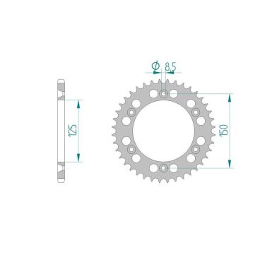 Kit chaine AFAM alu HUSQVARNA 300 TE 2014-2015
