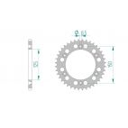 Kit chaine AFAM alu HUSQVARNA 300 TE 2014-2015