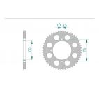 Kit chaine AFAM alu KAWASAKI KX 85 2001-2002