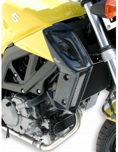 Ecopes Ermax pour  SV 650 N 2003/2011 gris métal bleuté/look carbone argent